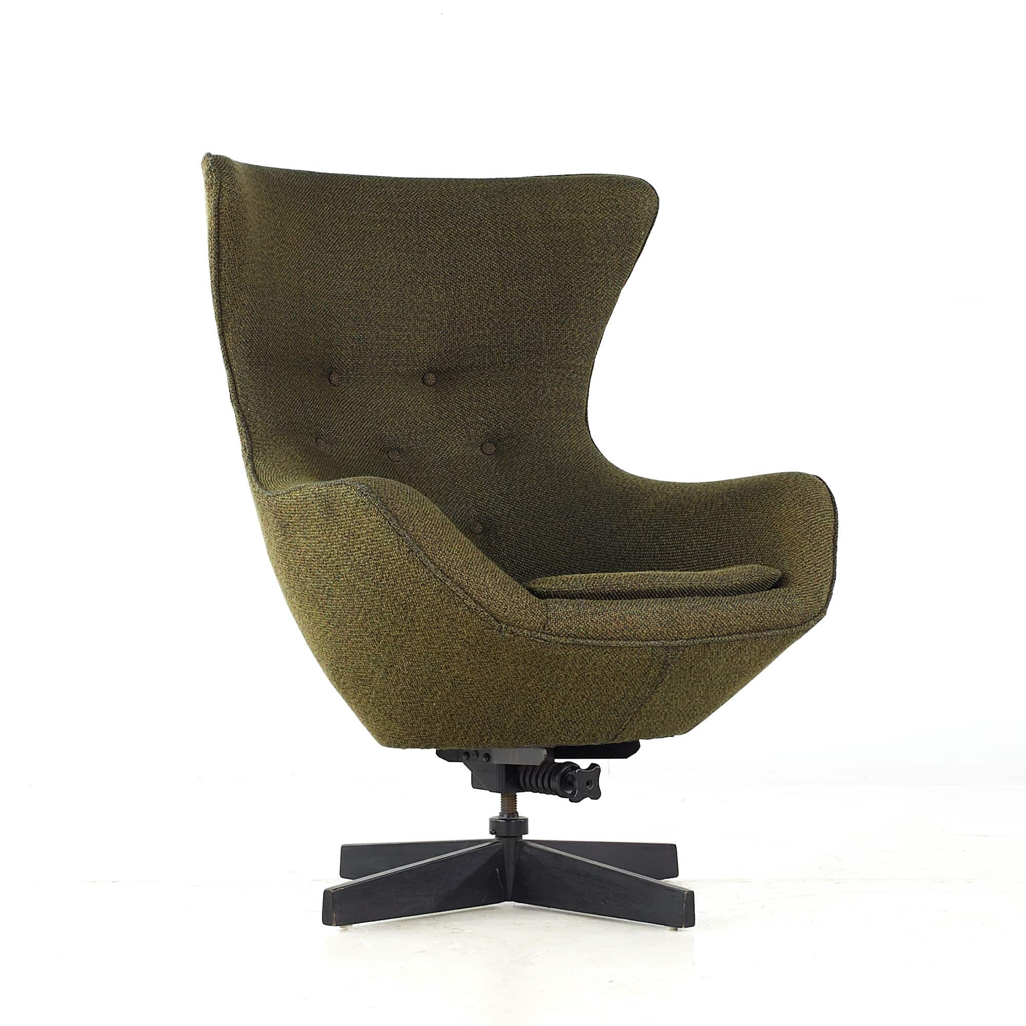 Adrian Pearsall Mid Century 3253-c Egg Swivel Lounge Chair