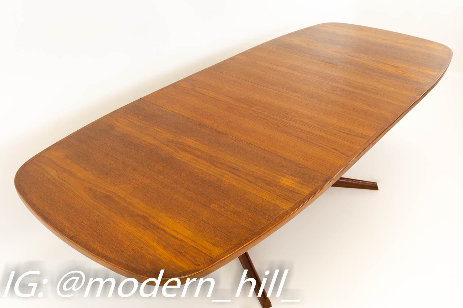 Niels Otto Moller for Gudme Mobelfabrik Teak Expanding Pedestal Mid Century 10 Person Dining Table