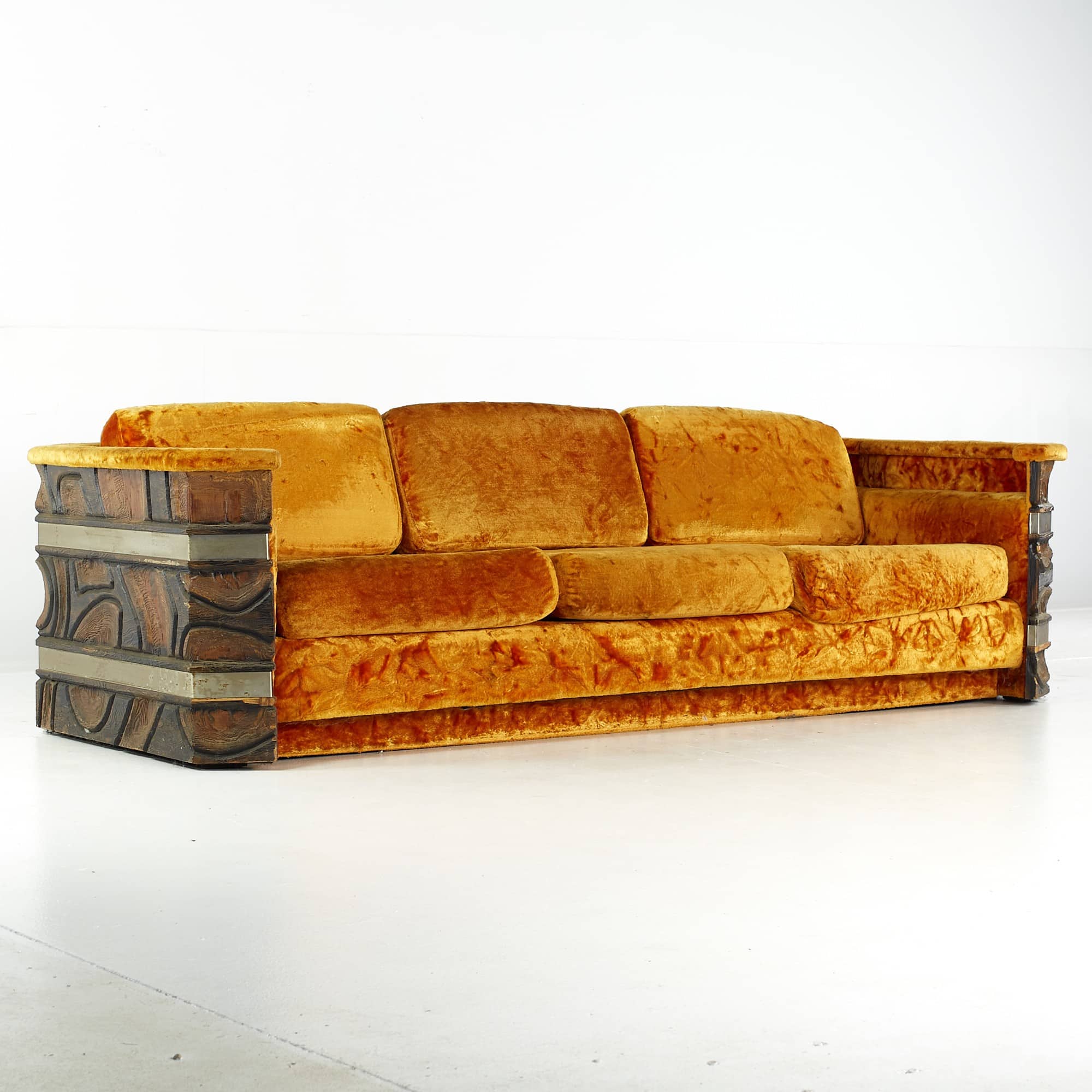 Witco Style Brutalist Mid Century Sofa