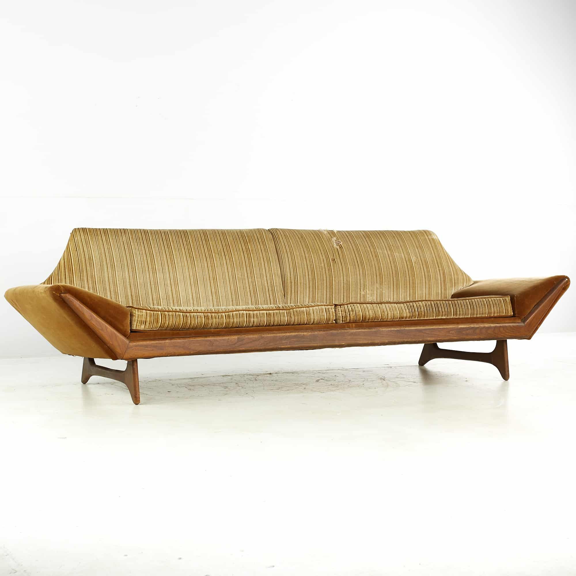 Adrian Pearsall Style Mid Century Gondola Sofa