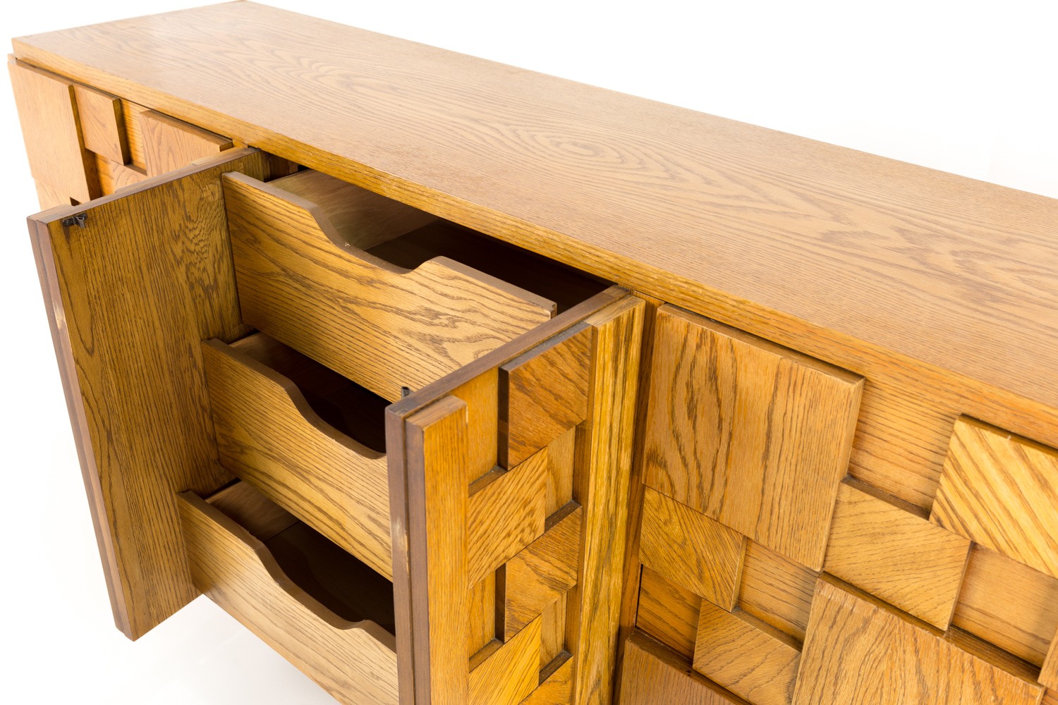 Images | Mid Century Modern Furniture - Mid Century Furniture Chicago Lane Paul Evans Style Mid Century Brutalist 9 Drawer Dresser Credenza