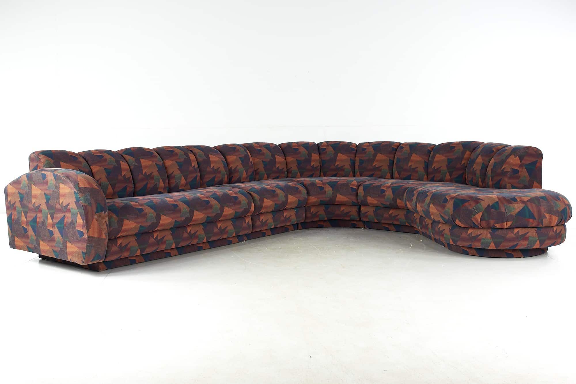 Vladimir Kagan Style Directional Mid Century Sectional Sofa