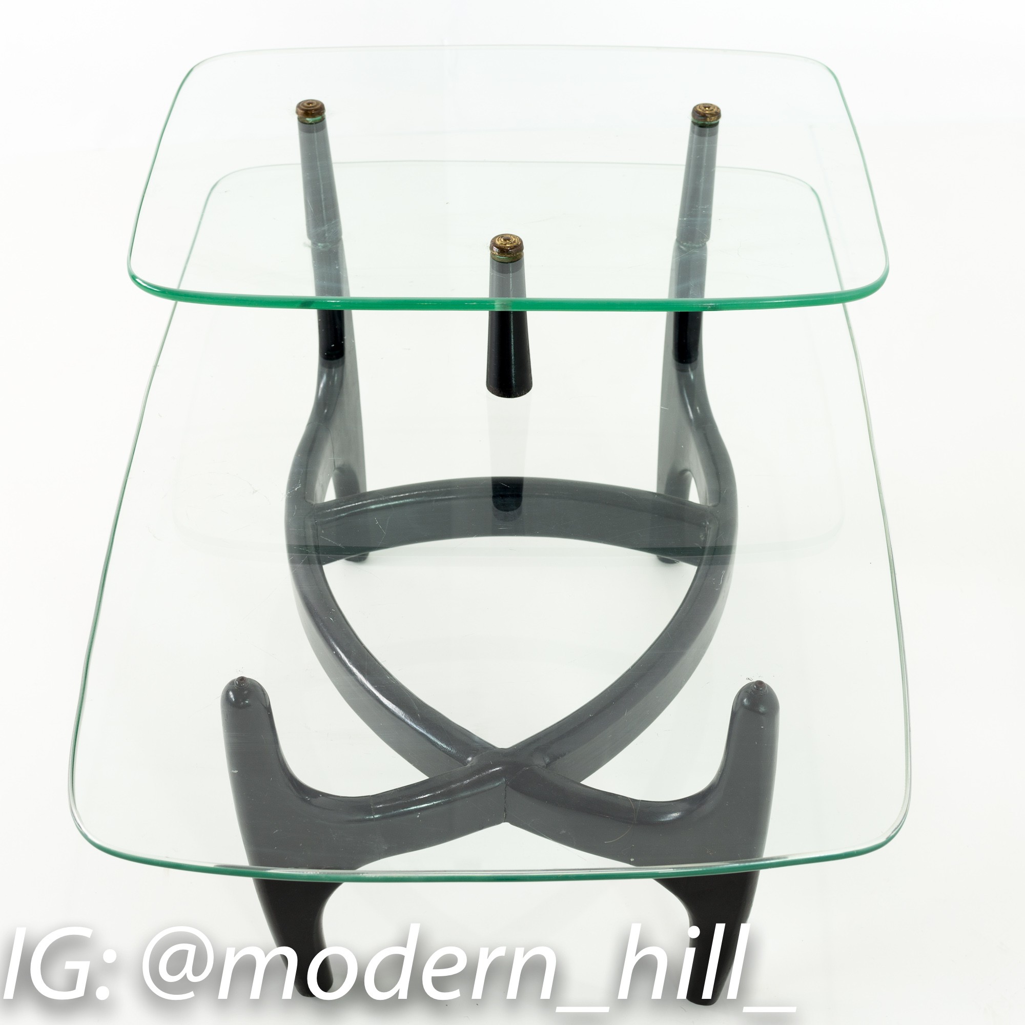 Images | Mid Century Modern Furniture - Mid Century Furniture Chicago Adrian Pearsall Mid Century Modern Glass and Black Ebonized Side End Table