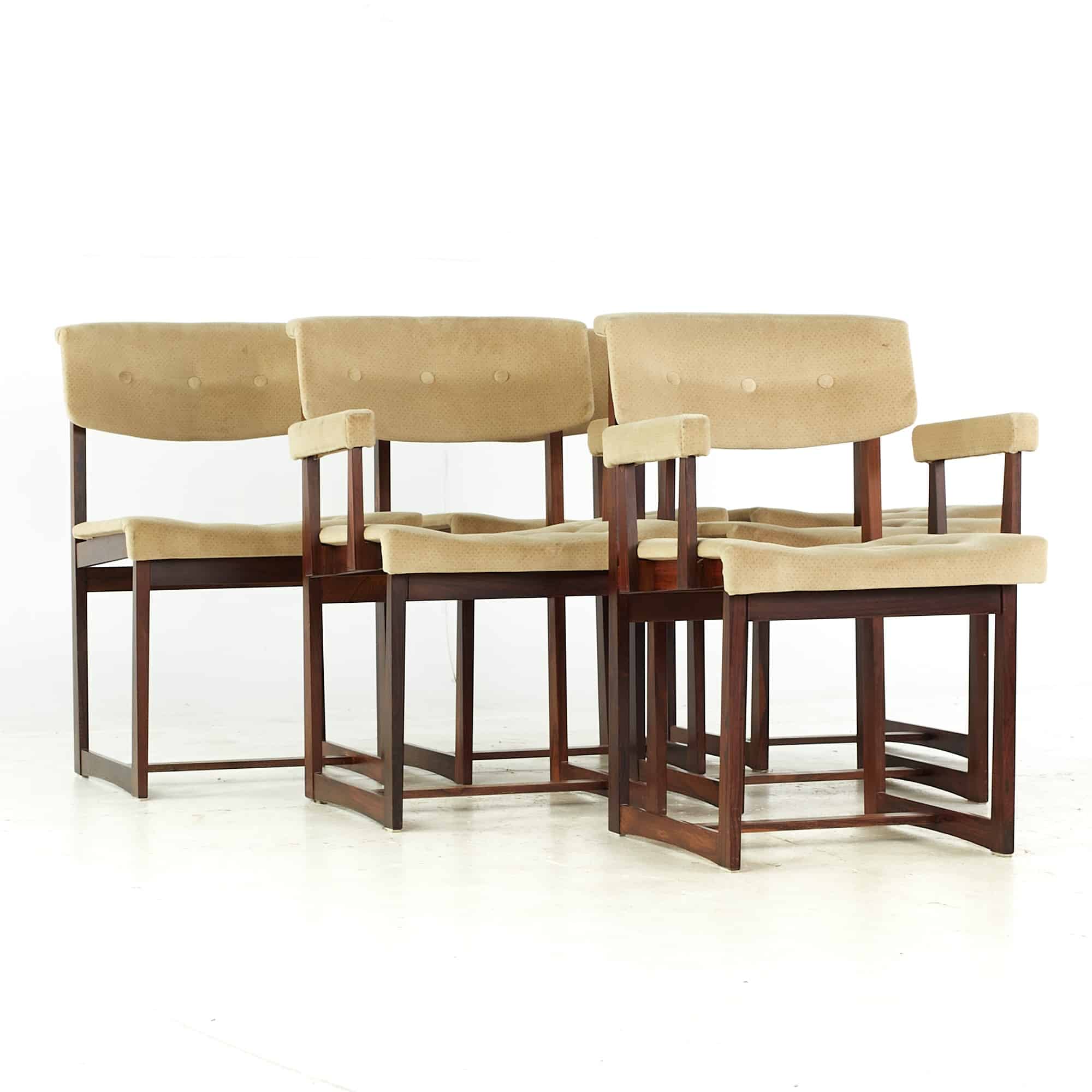 Art Furn Mid Century Rosewood Dining Chairs - Set of 6