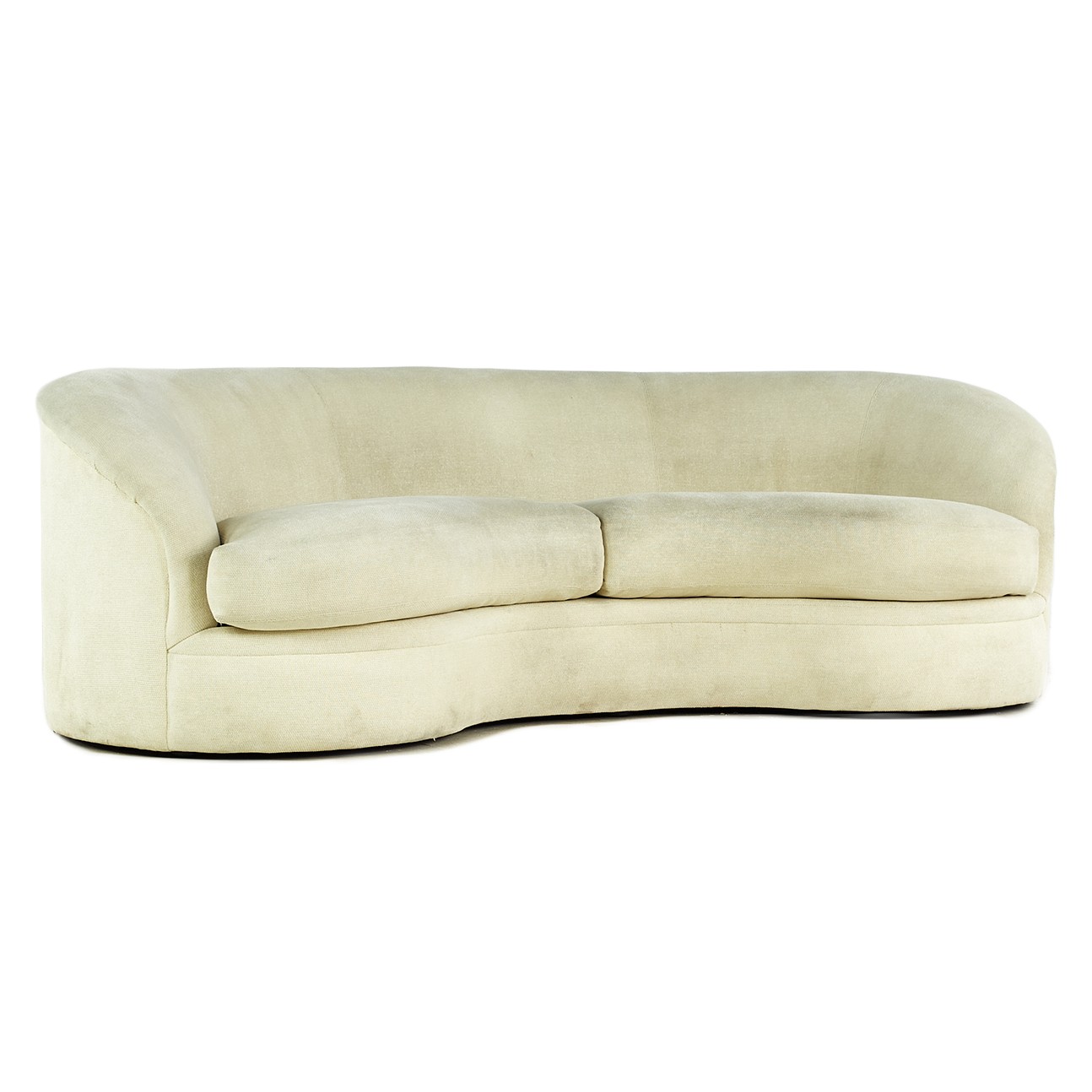Vladimir Kagan Style Directional Furniture Mid Century Biomorphic Kidney Sofa