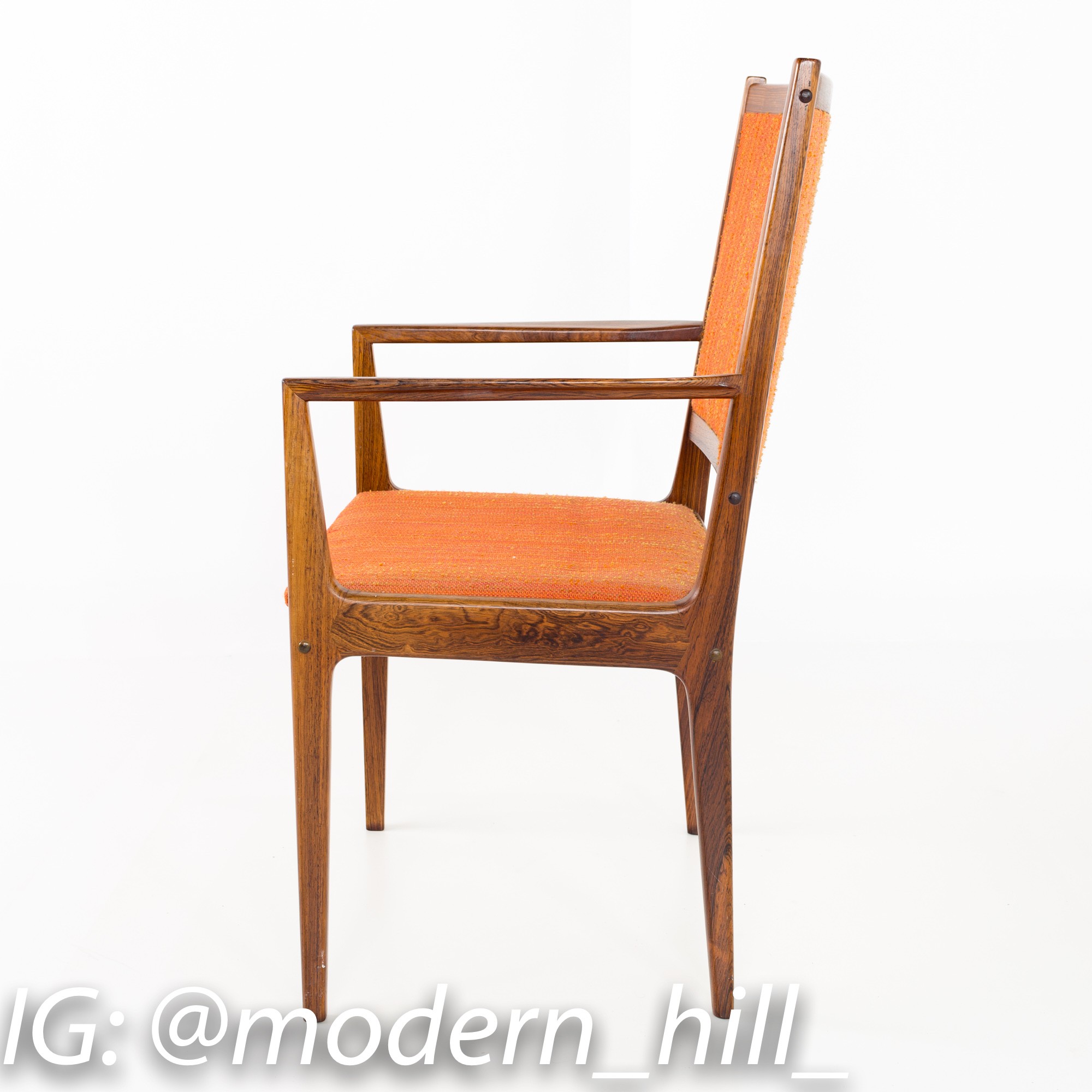 Kofod Larsen Mid Century Rosewood Highback Dining Chairs - Set of 6