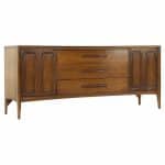 Broyhill Emphasis Mid Century Walnut Lowboy Dresser