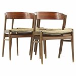 Dux Mid Century Teak Ribbon-back Dining Chairs - Set of 4