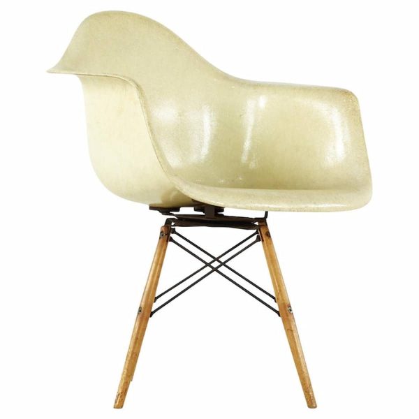 Early Charles and Ray Eames for Herman Miller Mid Century Rope Edge Arm Chair