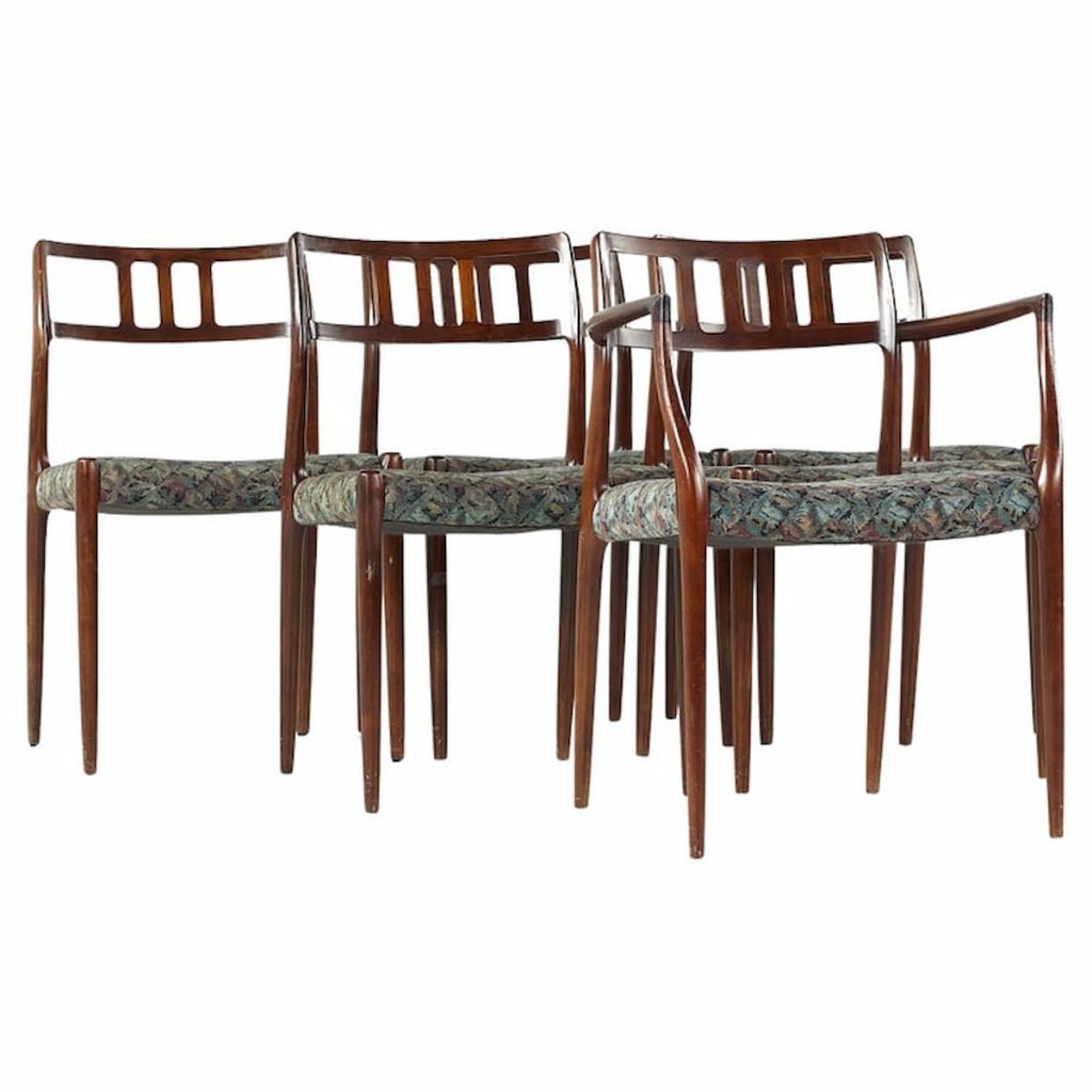 Niels Moller Mid Century Model 79 Rosewood Dining Chairs Set of 6 Mid Century Modern