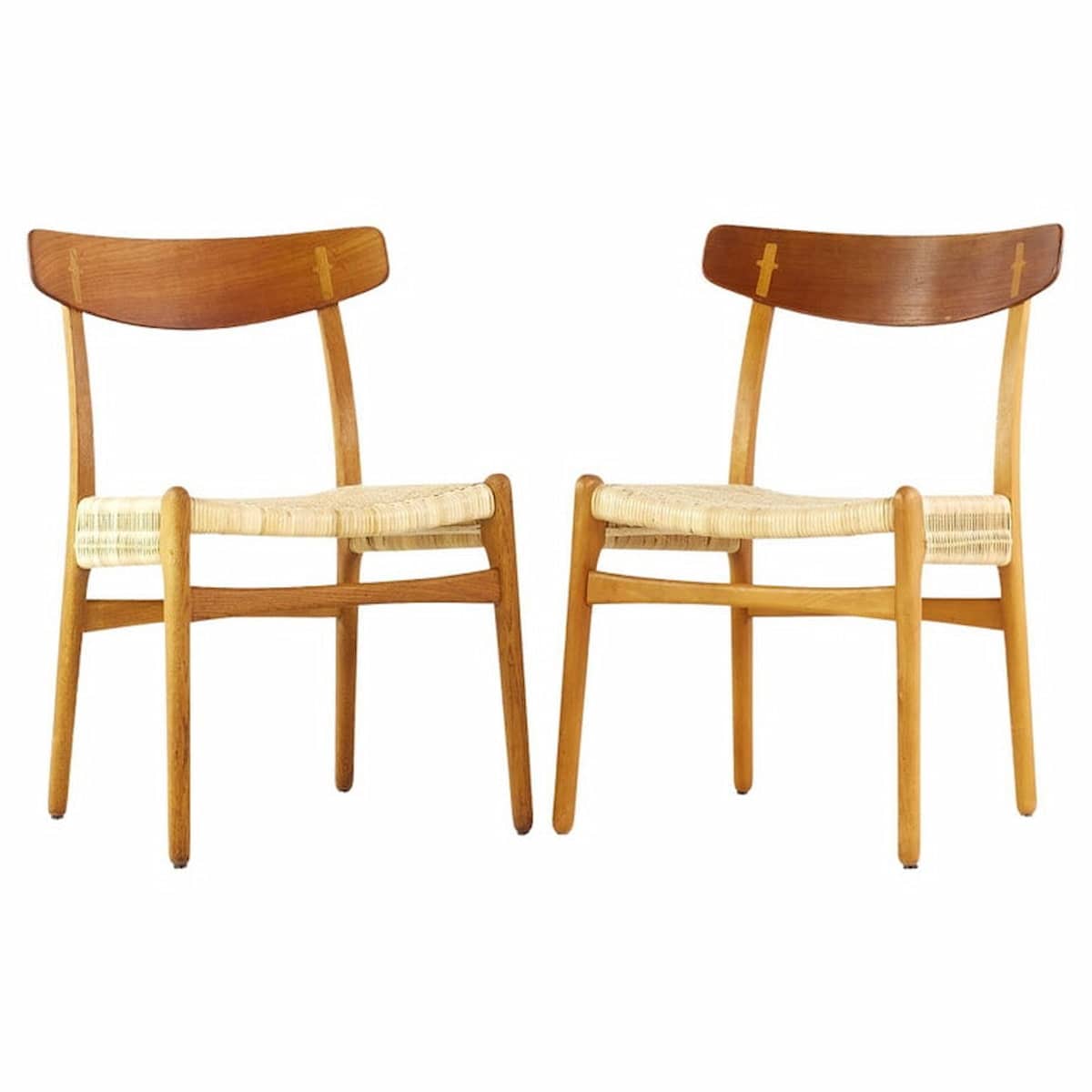 Hans Wegner for Carl Hansen and Son Mid Century Teak Ch23 Dining Chairs - Pair