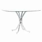 Milo Baughman Style Mid Century Glass and Chrome Dining Room Table