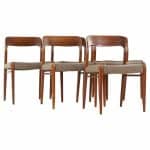 Niels Moller Mid Century Model 75 Teak Dining Chairs - Set of 6