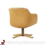 Ward Bennett Style Mid Century Swivel Lounge Chairs - a Pair 9 | Mid Century Modern Furniture - Mid Century Furniture Chicago
