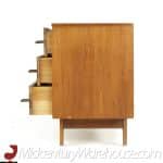 Young Manufacturing Mid Century Curved Front Walnut 6-drawer Dresser