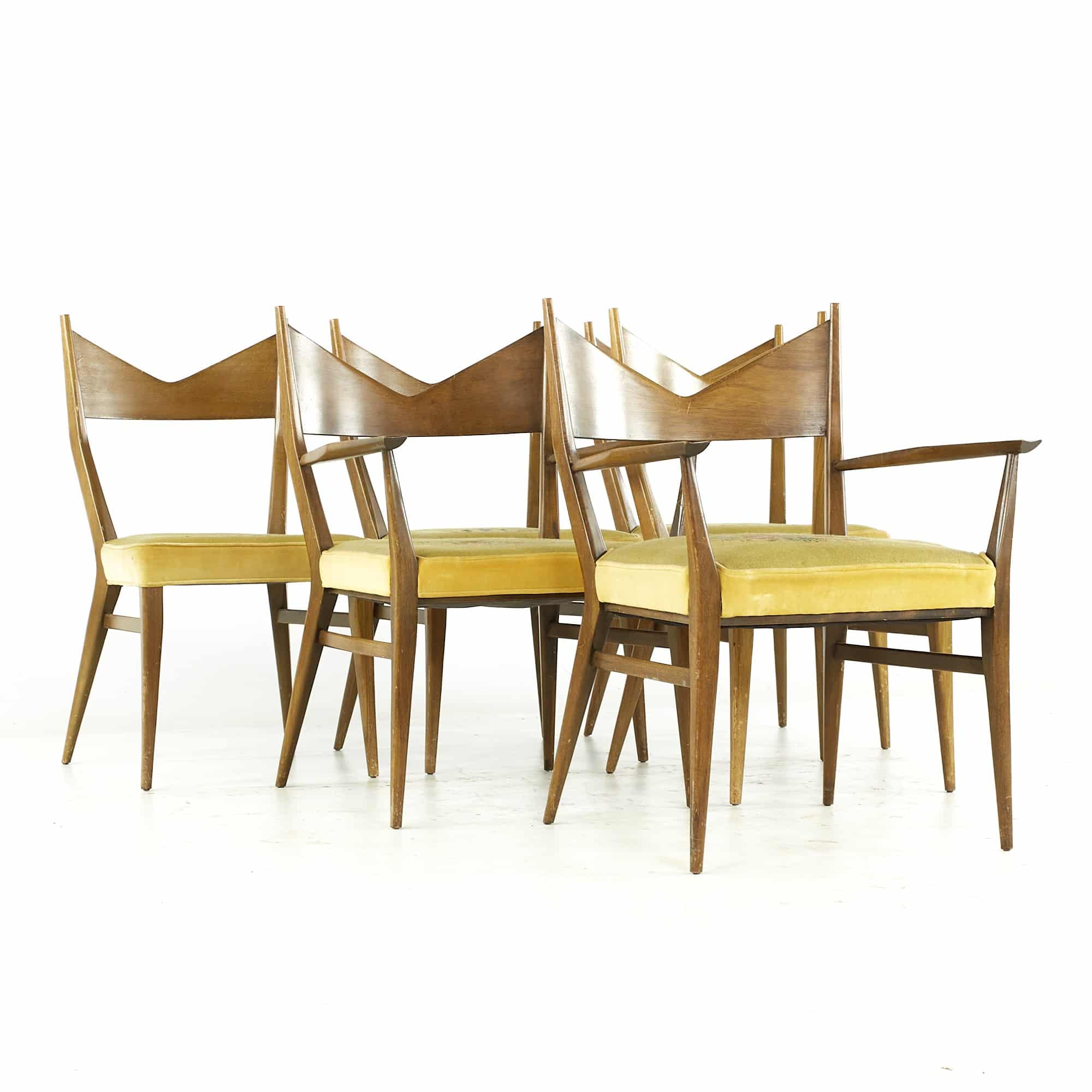 Paul Mccobb for Calvin Mid Century Mahogany Dining Chairs - Set of 6