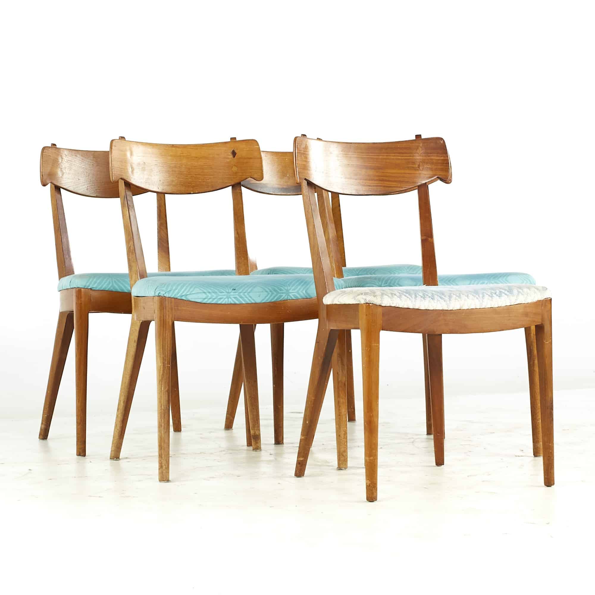Kipp Stewart for Drexel Declaration Mid Century Side Dining Chairs - Set of 5