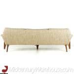 Adrian Pearsall Style Mid Century Walnut Gondola Sofa
