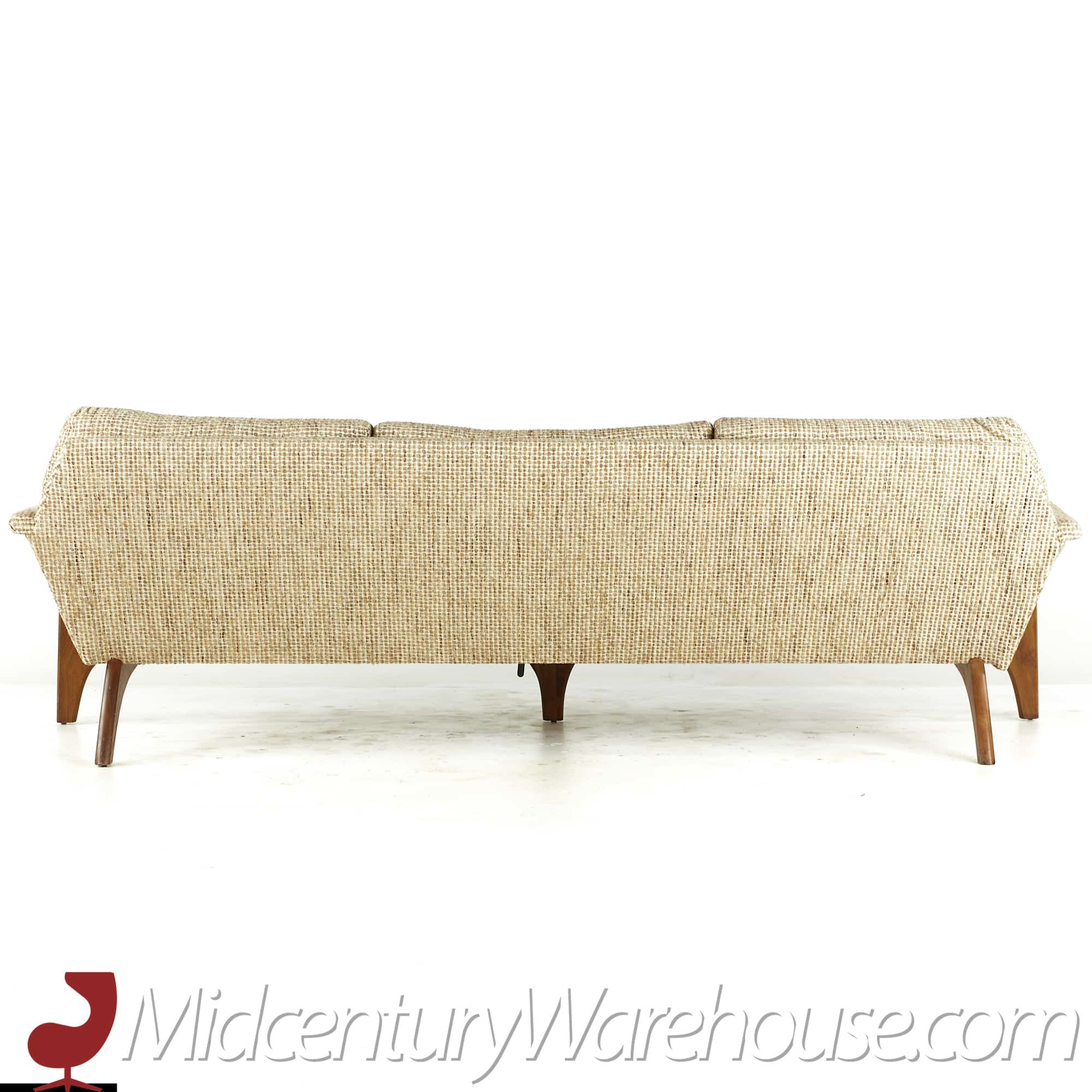 Adrian Pearsall Style Mid Century Walnut Gondola Sofa