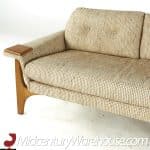Adrian Pearsall Style Mid Century Walnut Gondola Sofa