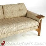 Adrian Pearsall Style Mid Century Walnut Gondola Sofa