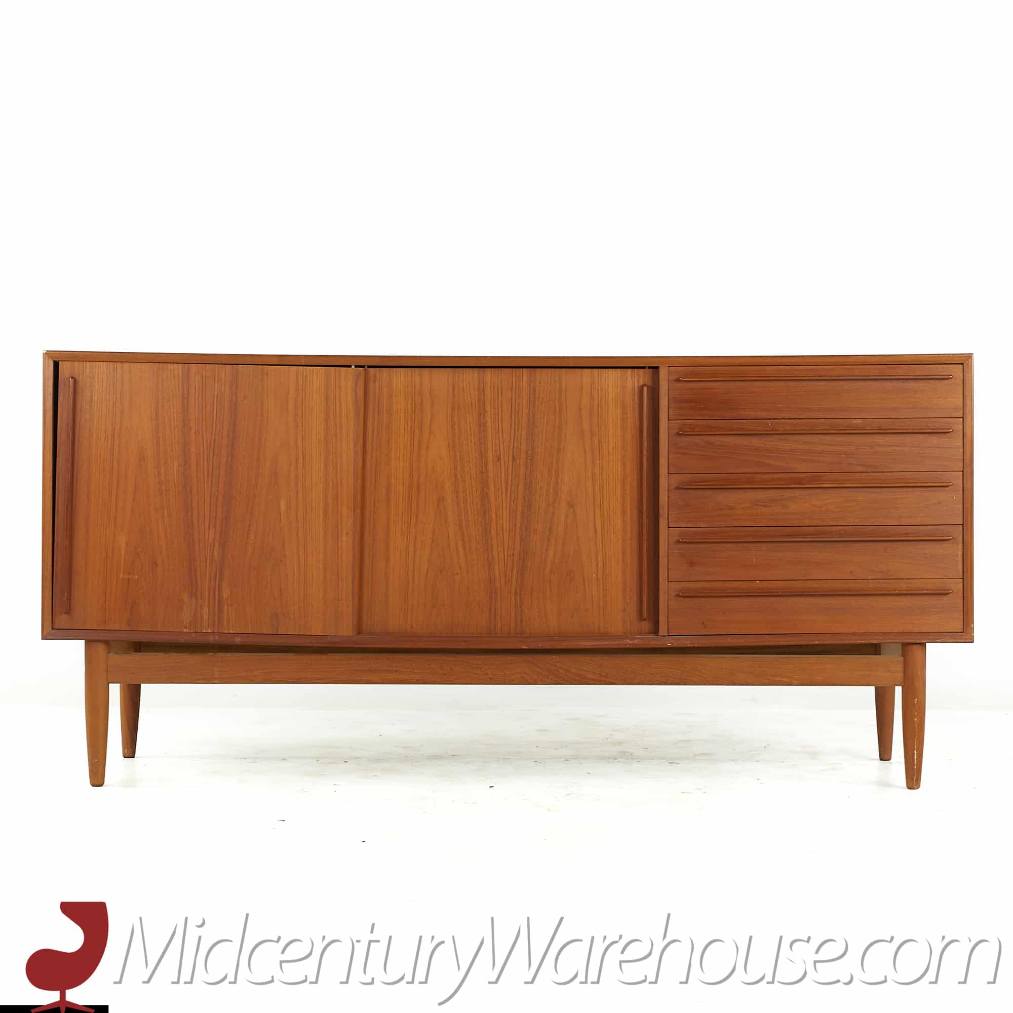 Arne Vodder Style Mid Century Teak Credenza