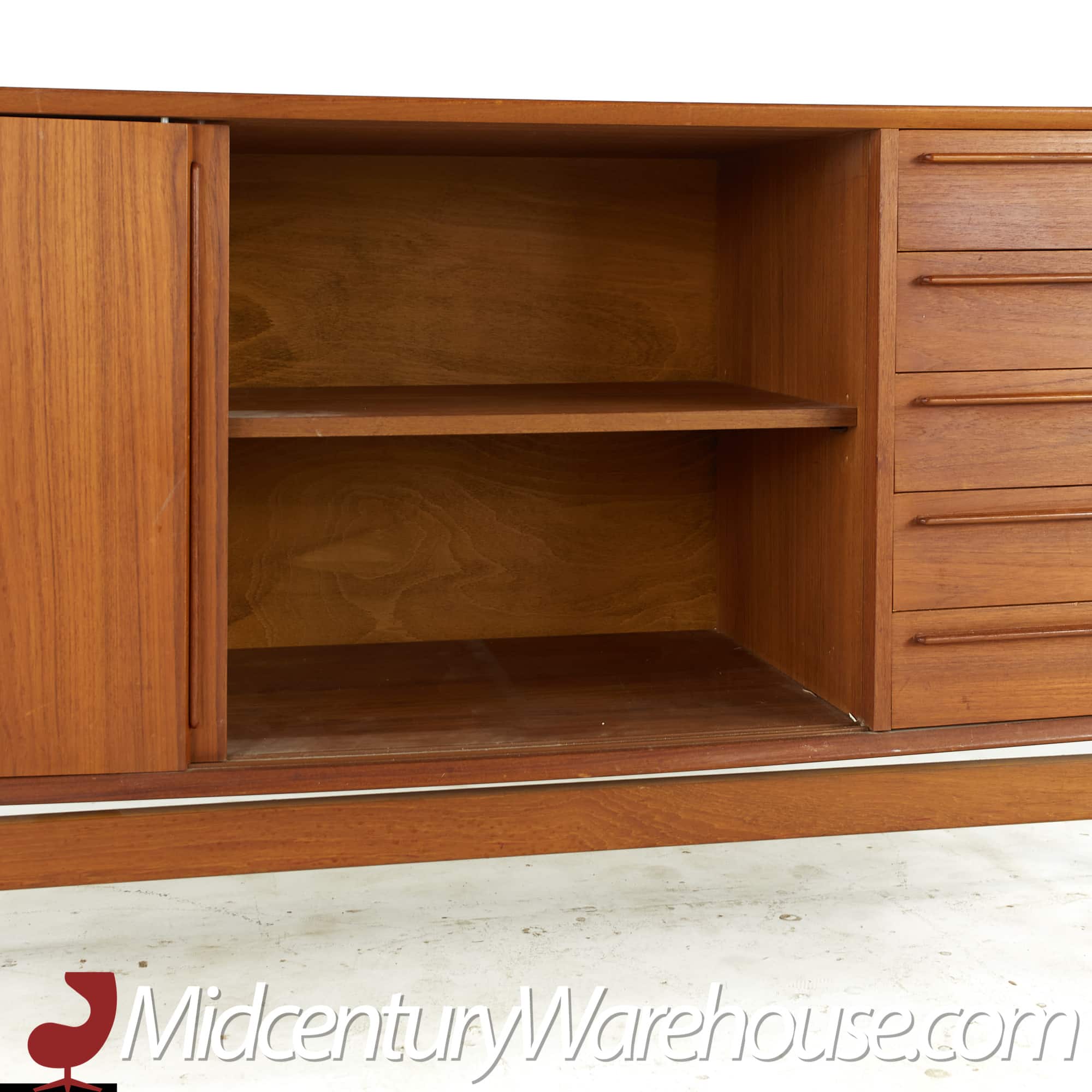 Arne Vodder Style Mid Century Teak Credenza