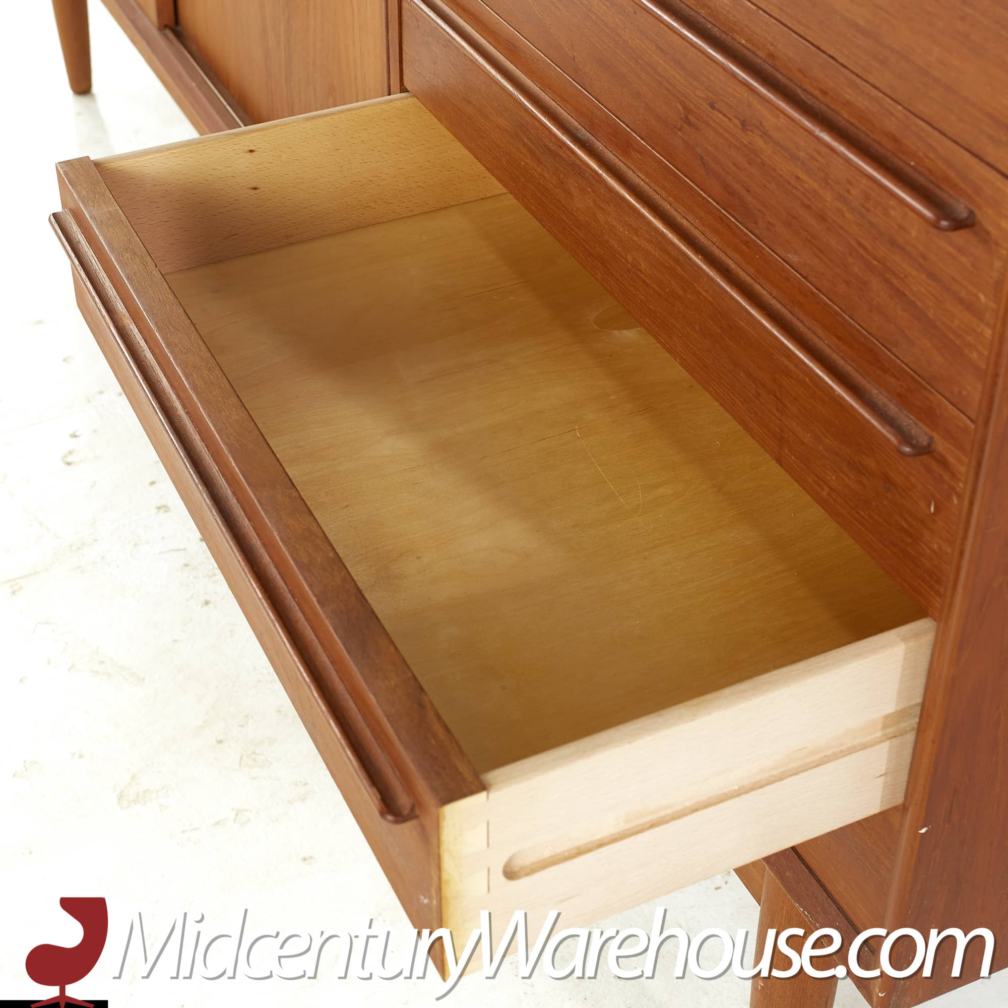 Arne Vodder Style Mid Century Teak Credenza
