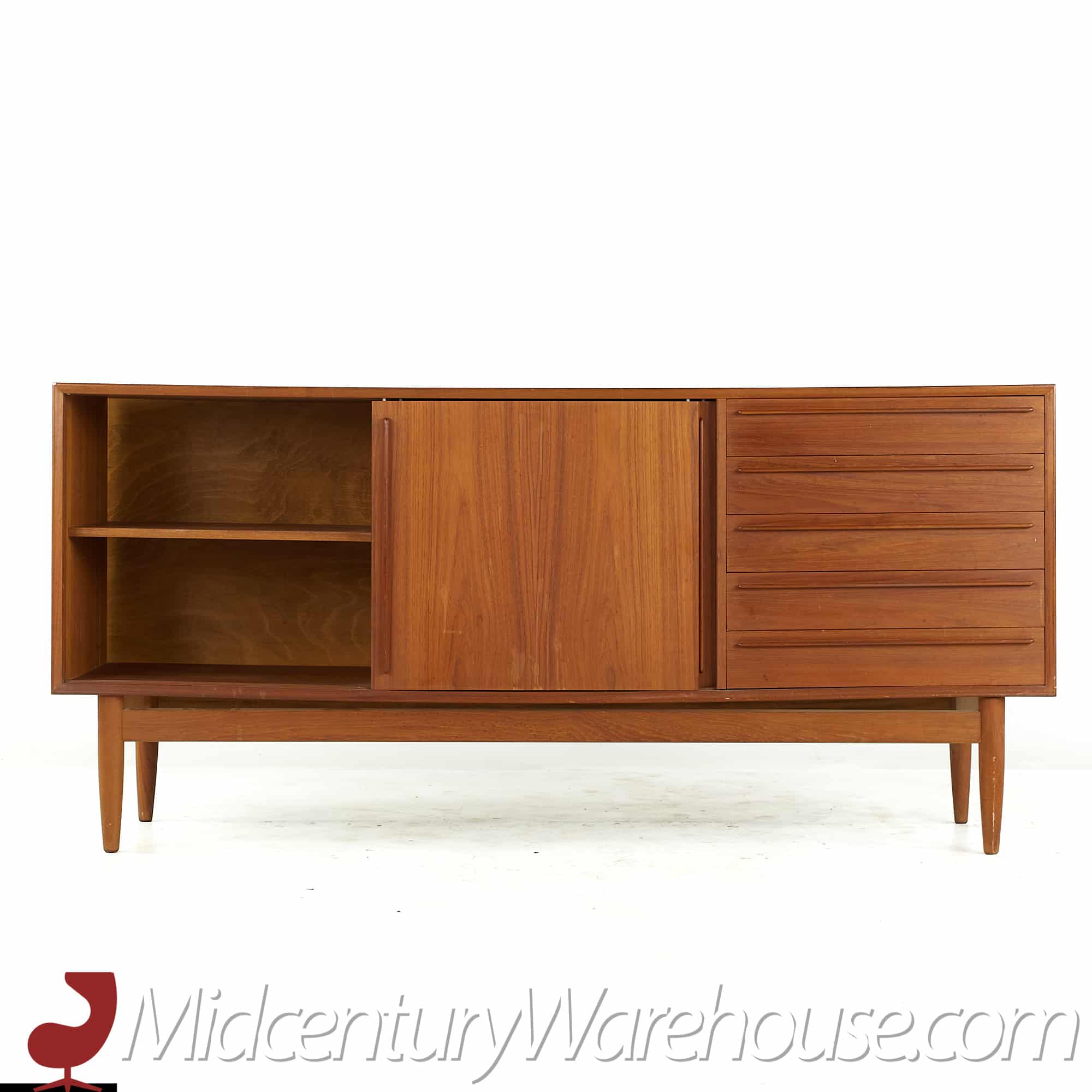 Arne Vodder Style Mid Century Teak Credenza