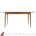 Broyhill Brasilia Mid Century Walnut Dining Table with One Leaf | Mid Century Modern Furniture - Mid Century Furniture Chicago Broyhill Brasilia Mid Century Walnut Dining Table with One Leaf