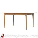 Broyhill Brasilia Mid Century Walnut Dining Table with One Leaf | Mid Century Modern Furniture - Mid Century Furniture Chicago Broyhill Brasilia Mid Century Walnut Dining Table with One Leaf
