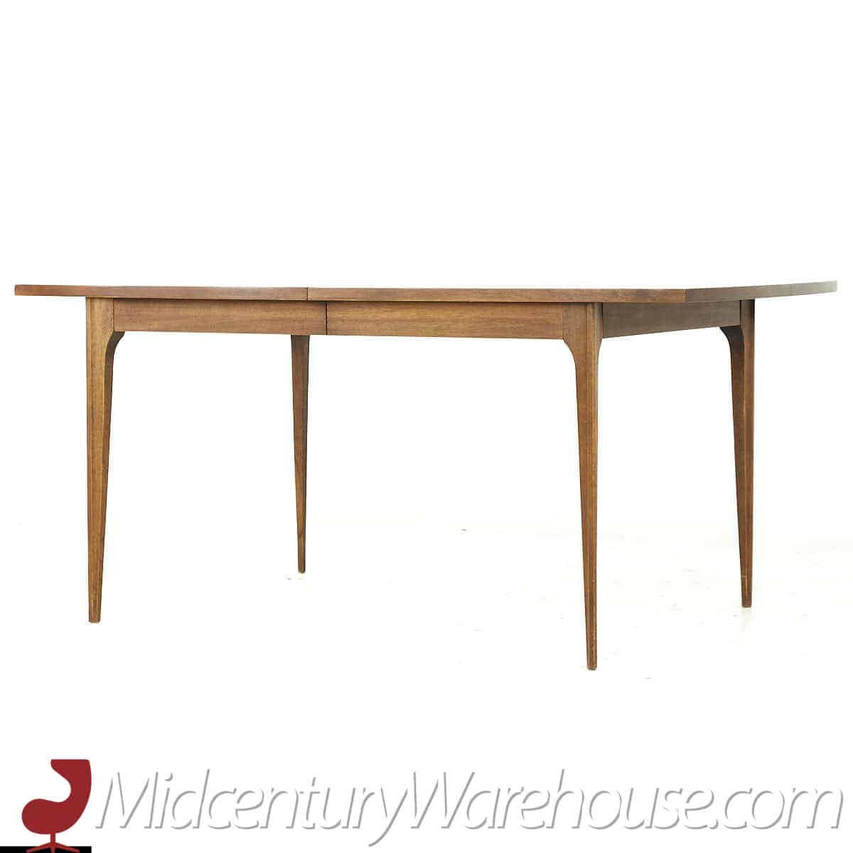 Broyhill Brasilia Mid Century Walnut Dining Table with One Leaf