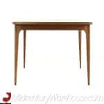 Broyhill Brasilia Mid Century Walnut Dining Table with One Leaf | Mid Century Modern Furniture - Mid Century Furniture Chicago Broyhill Brasilia Mid Century Walnut Dining Table with One Leaf
