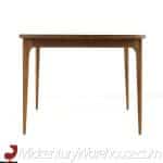 Broyhill Brasilia Mid Century Walnut Dining Table with One Leaf | Mid Century Modern Furniture - Mid Century Furniture Chicago Broyhill Brasilia Mid Century Walnut Dining Table with One Leaf