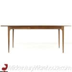 Broyhill Brasilia Mid Century Walnut Dining Table with One Leaf | Mid Century Modern Furniture - Mid Century Furniture Chicago Broyhill Brasilia Mid Century Walnut Dining Table with One Leaf