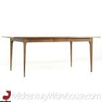 Broyhill Brasilia Mid Century Walnut Dining Table with One Leaf | Mid Century Modern Furniture - Mid Century Furniture Chicago Broyhill Brasilia Mid Century Walnut Dining Table with One Leaf