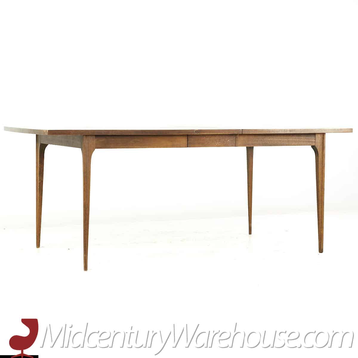 Broyhill Brasilia Mid Century Walnut Dining Table with One Leaf