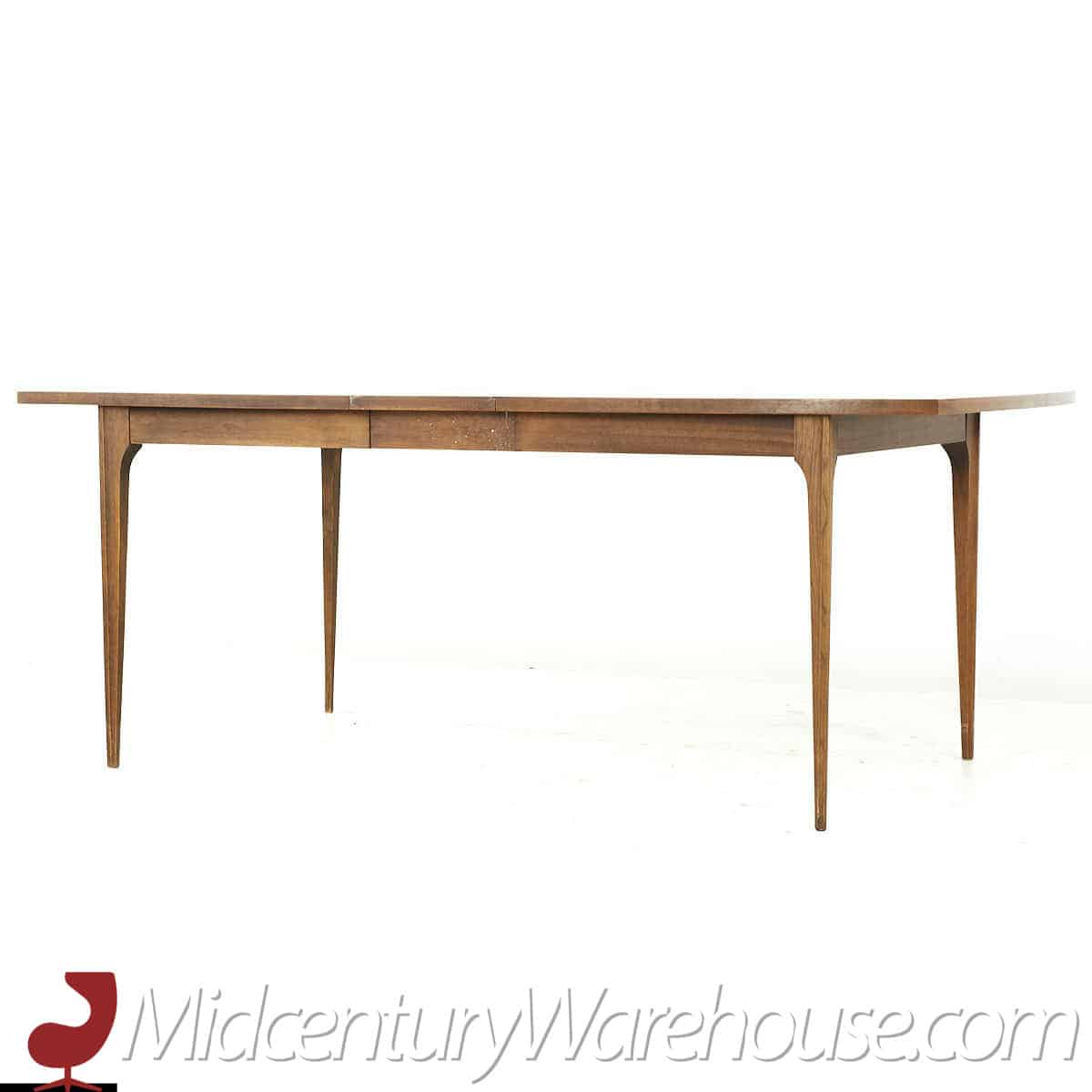 Broyhill Brasilia Mid Century Walnut Dining Table with One Leaf