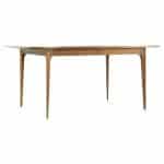 Broyhill Brasilia Mid Century Walnut Dining Table with One Leaf | Mid Century Modern Furniture - Mid Century Furniture Chicago Broyhill Brasilia Mid Century Walnut Dining Table with One Leaf