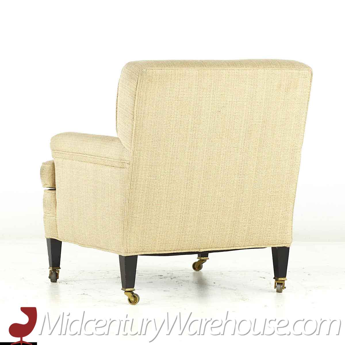 Dunbar Walnut Mid Century Lounge Chairs - Pair  Each Chair Measures: 26 Wide X 30 Deep X 29 High, with a Seat Height of 16.25 and Arm Height/chair Clearance 19.75 Inches