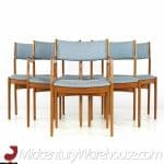 Erik Buch Style D-scan Mid Century Teak Dining Chairs - Set of 6