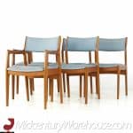 Erik Buch Style D-scan Mid Century Teak Dining Chairs - Set of 6