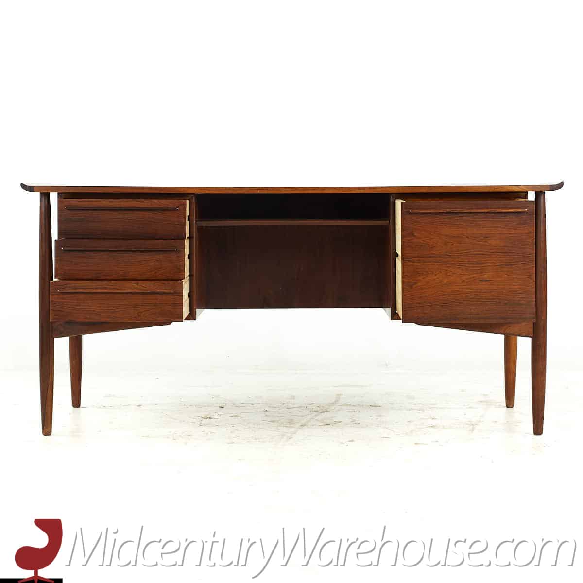 Hp Hansen Mid Century Danish Rosewood Desk