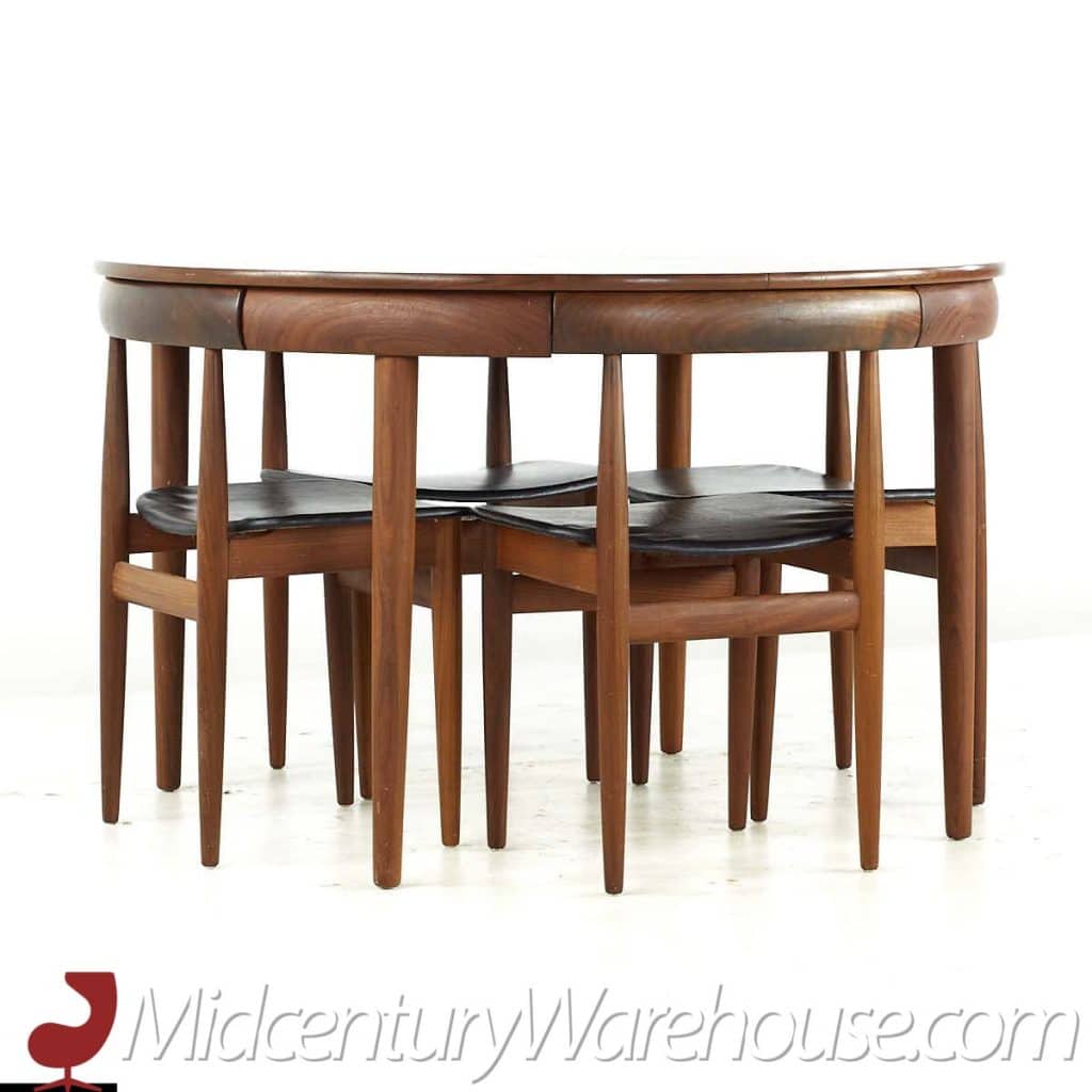 Hans Olsen for Frem Rojle Mid Century Expanding Teak Dining Table with ...