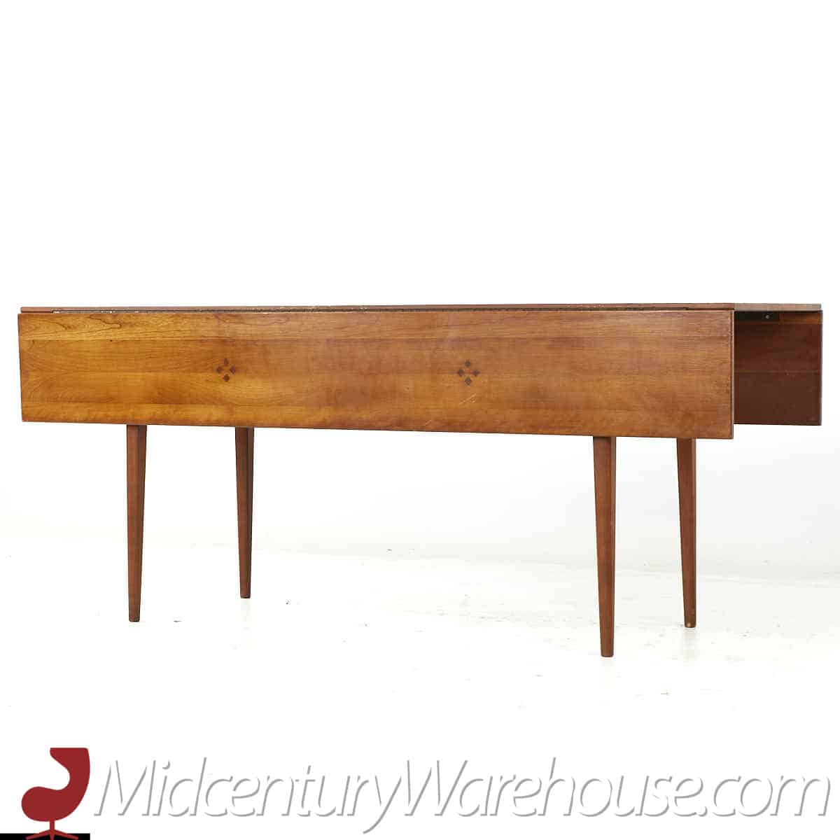 kipp stewart mid century drop leaf walnut dining table