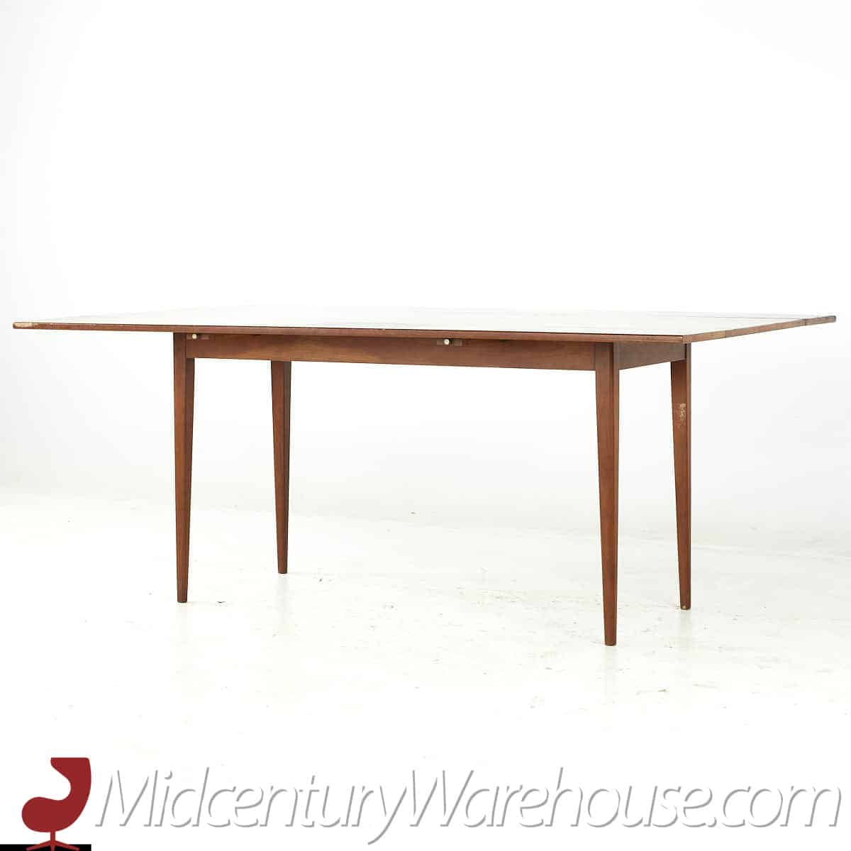kipp stewart mid century drop leaf walnut dining table