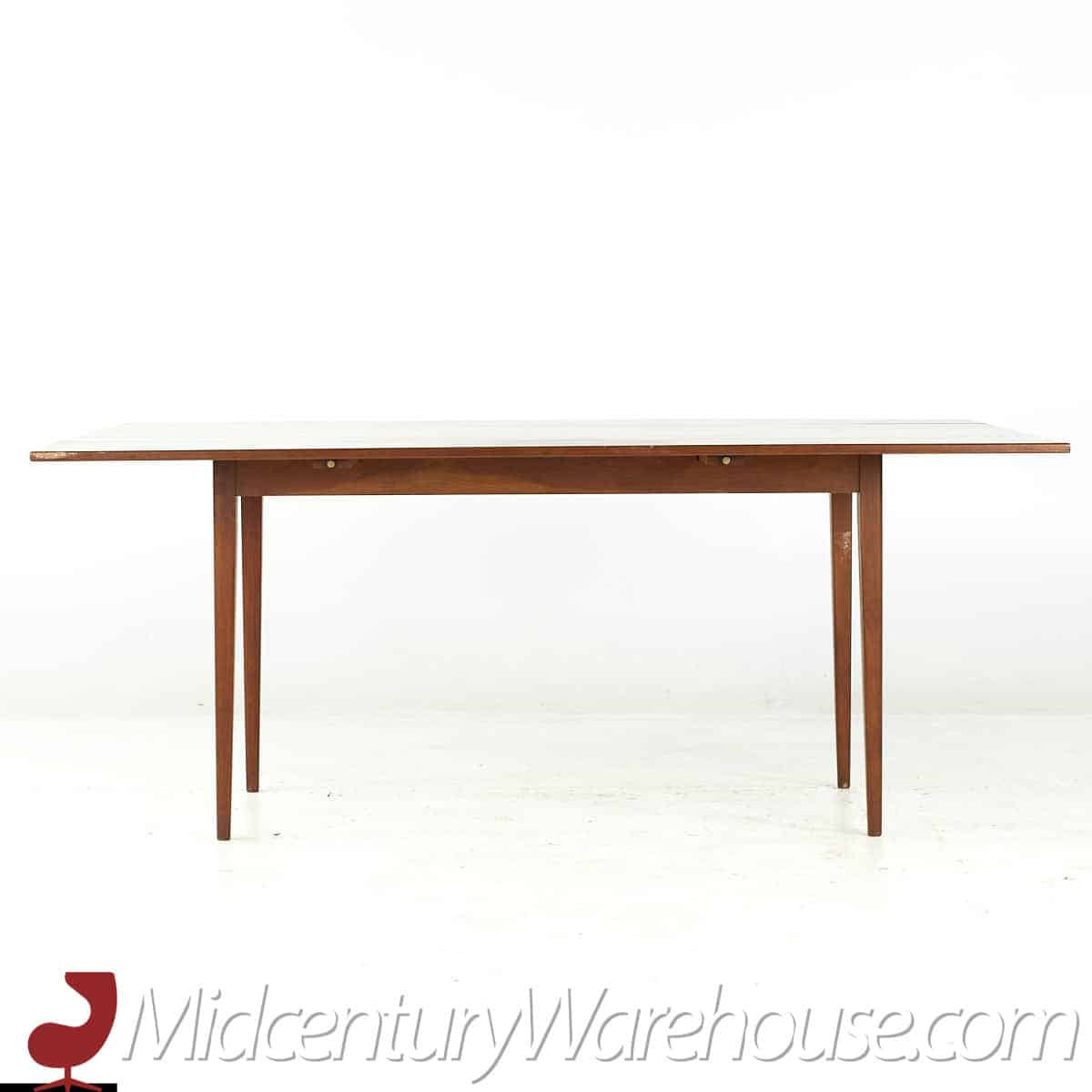 kipp stewart mid century drop leaf walnut dining table