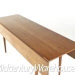 kipp stewart mid century drop leaf walnut dining table