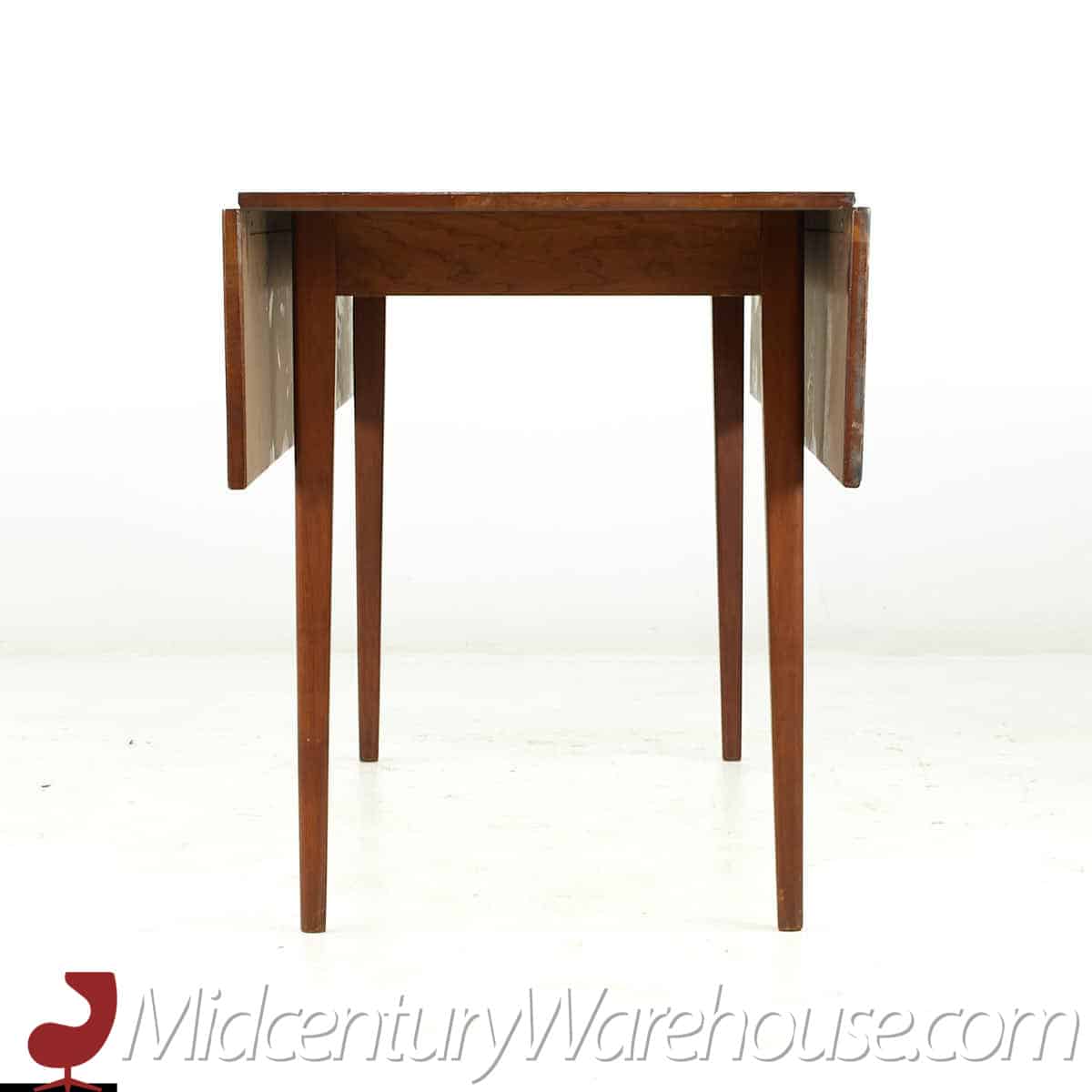 kipp stewart mid century drop leaf walnut dining table