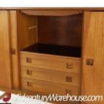 Knoll Style Mid Century Walnut and Chrome Credenza